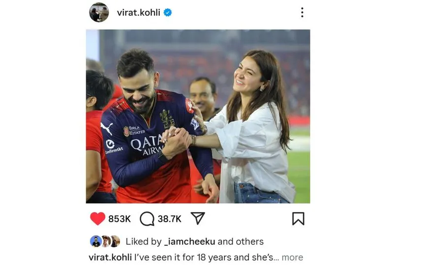 Virat Kohli's latest post [Source: Instagram]